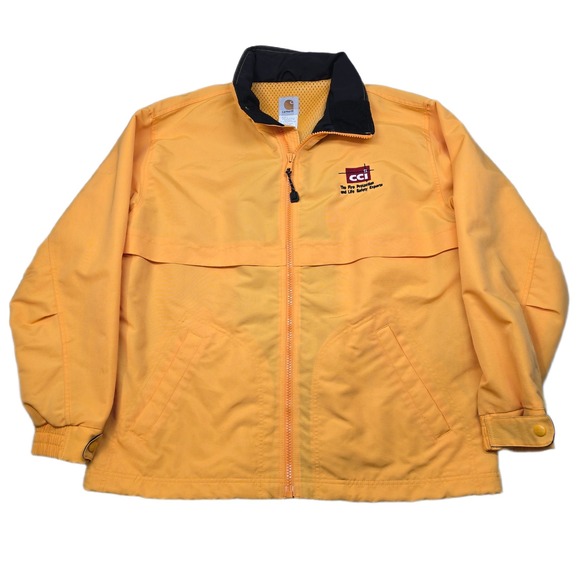 Carhartt Other - Carhartt Workshield Jacket Mens Medium Yellow Vented J104 Co. Logo Workwear